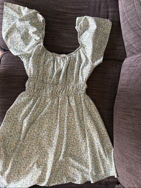 Altar'd State Light Green Floral Mini Dress